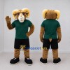 Custom Brown Green and Black Ram Mascot Costume Adult Full Body Suit for Sports Events