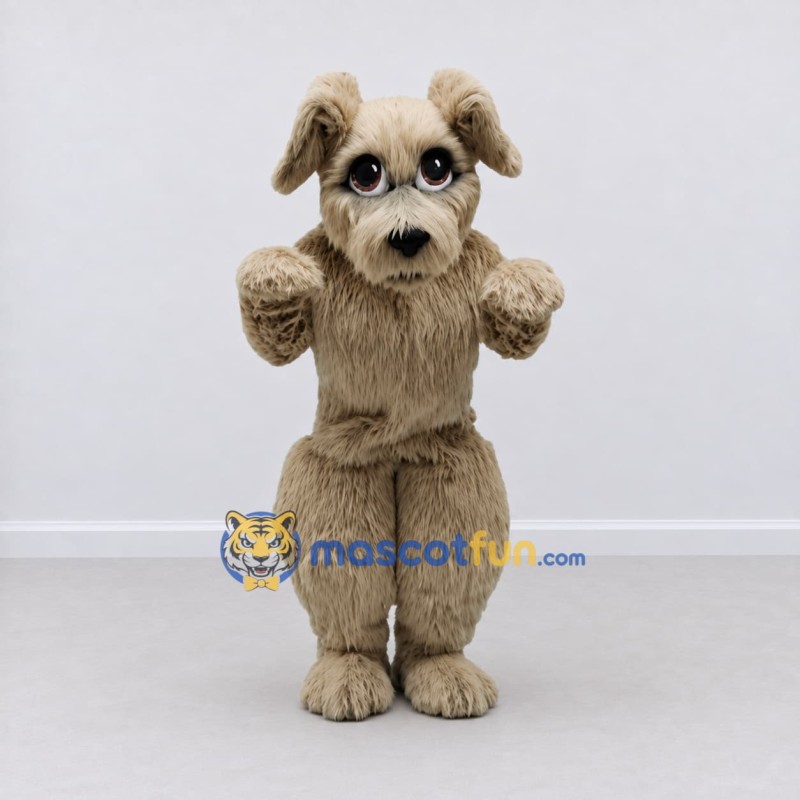 Custom Gray Brown Shaggy Dog Mascot Costume Adult Full Body Suit for Pet Events Custom Gray Brown Shaggy Dog Mascot Costume Adult Full Body Suit for Pet Events