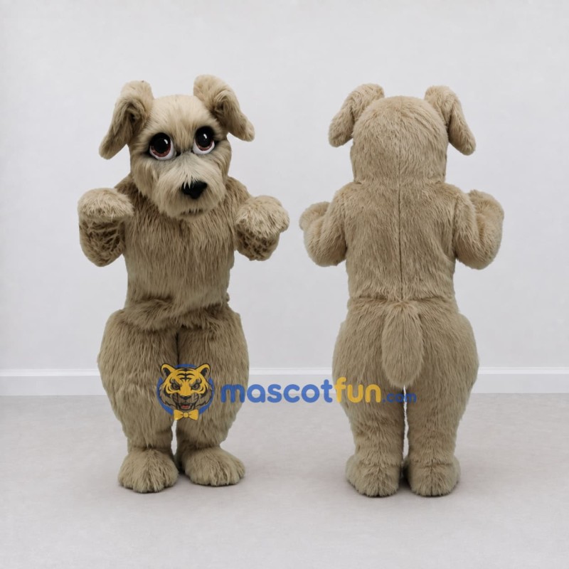 Custom Gray Brown Shaggy Dog Mascot Costume Adult Full Body Suit for Pet Events Custom Gray Brown Shaggy Dog Mascot Costume Adult Full Body Suit for Pet Events