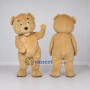 Custom Tan Teddy Bear Mascot Costume Adult Full Body Suit for Children's Parties