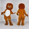 Custom Brown and White Lion Mascot Costume Adult Full Body Suit for School Events Custom Brown and White Lion Mascot Costume Adult Full Body Suit for School Events