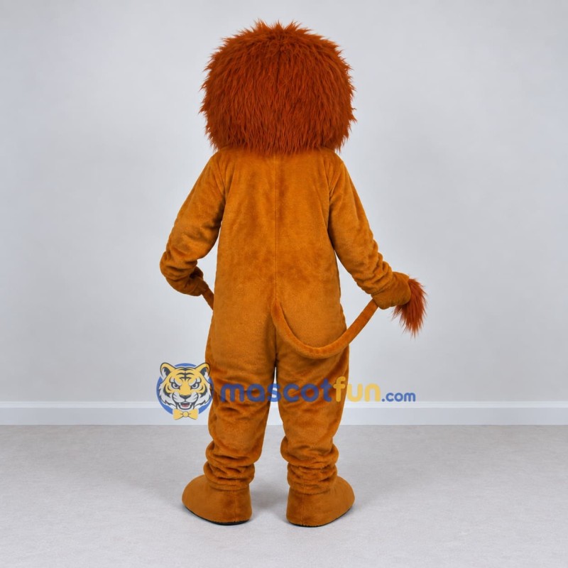 Custom Brown and White Lion Mascot Costume Adult Full Body Suit for School Events Custom Brown and White Lion Mascot Costume Adult Full Body Suit for School Events