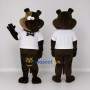 Custom Brown and White Dog with Bow Tie Mascot Costume Adult Full Body Suit for Pet Events