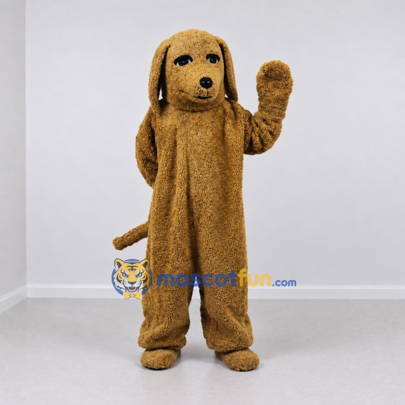 Custom Golden Brown Dog Mascot Costume Adult Full Body Suit for Pet Events Custom Golden Brown Dog Mascot Costume Adult Full Body Suit for Pet Events