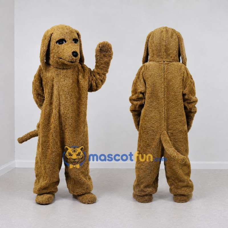 Custom Golden Brown Dog Mascot Costume Adult Full Body Suit for Pet Events Custom Golden Brown Dog Mascot Costume Adult Full Body Suit for Pet Events