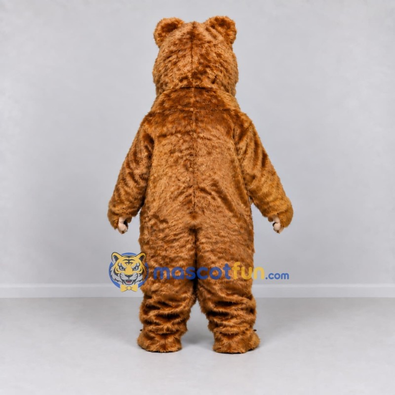 Custom Brown and Cream Bear Mascot Costume Adult Full Body Suit for Children's Events