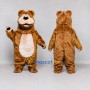 Custom Brown and Cream Bear Mascot Costume Adult Full Body Suit for Children's Events