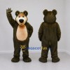 Custom Dark Brown and Tan Bear Mascot Costume Adult Full Body Suit for School Events