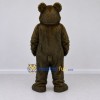 Custom Dark Brown and Tan Bear Mascot Costume Adult Full Body Suit for School Events