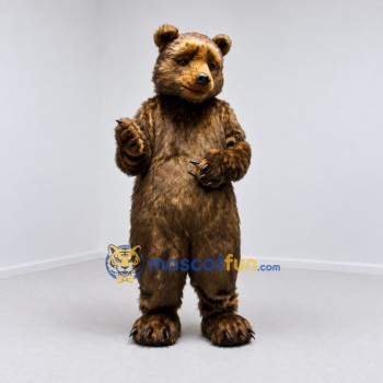 Custom Brown Bear Mascot Costume Adult Full Body Suit for Wildlife Events Custom Brown Bear Mascot Costume Adult Full Body Suit for Wildlife Events