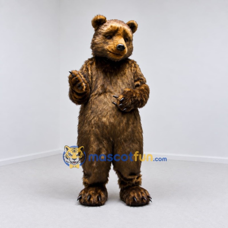 Custom Brown Bear Mascot Costume Adult Full Body Suit for Wildlife Events Custom Brown Bear Mascot Costume Adult Full Body Suit for Wildlife Events