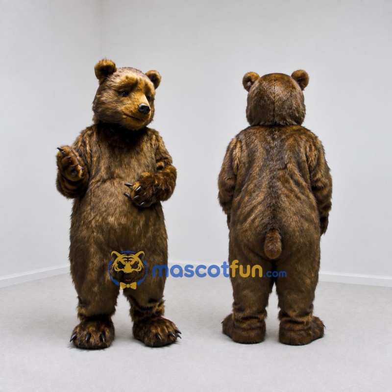 Custom Brown Bear Mascot Costume Adult Full Body Suit for Wildlife Events Custom Brown Bear Mascot Costume Adult Full Body Suit for Wildlife Events