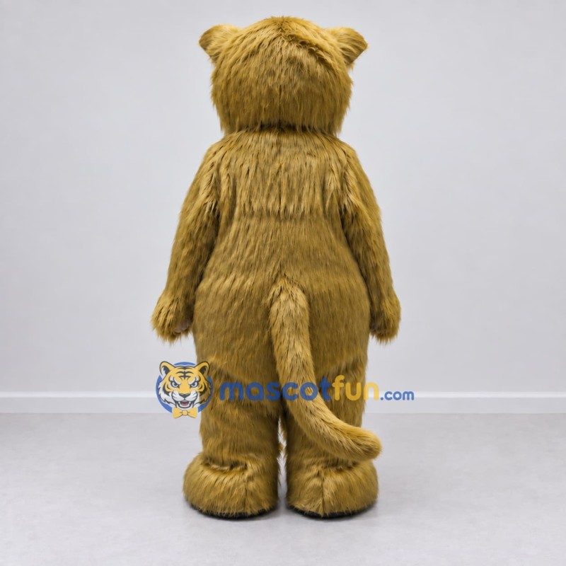 Custom Golden Brown and White Cat Mascot Costume Adult Full Body Suit for Pet Events