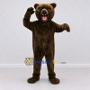 Custom Dark Brown Roaring Bear Mascot Costume Adult Full Body Suit for Sports Events