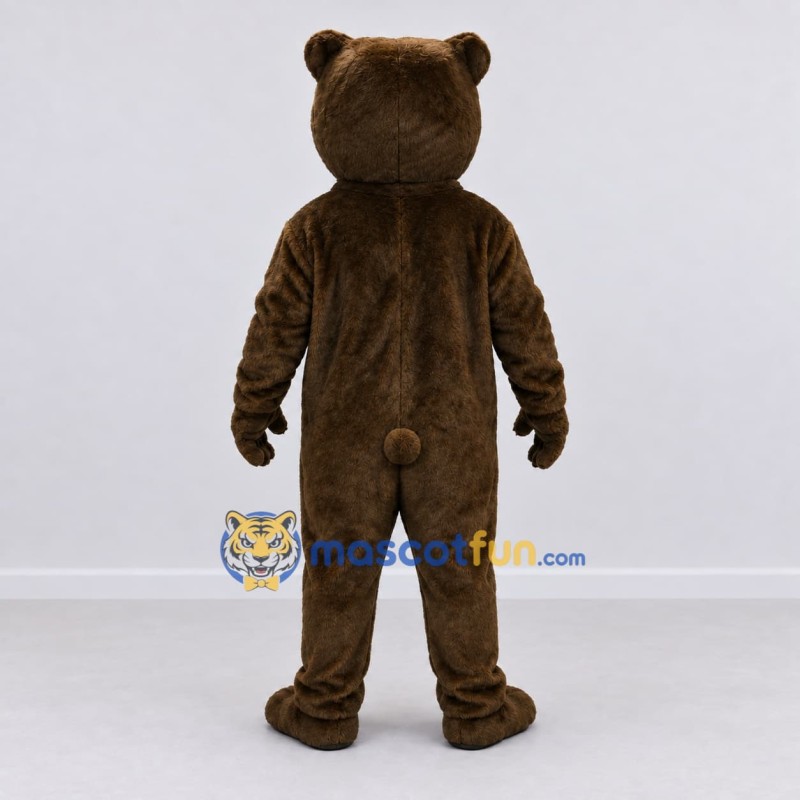 Custom Dark Brown Roaring Bear Mascot Costume Adult Full Body Suit for Sports Events
