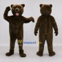 Custom Dark Brown Roaring Bear Mascot Costume Adult Full Body Suit for Sports Events