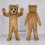 Custom Tan Teddy Bear Mascot Costume Adult Full Body Suit for Children's Events