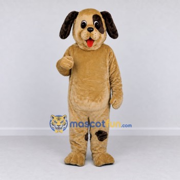 Custom Tan and Black Dog Mascot Costume Adult Full Body Suit for Pet Events Custom Tan and Black Dog Mascot Costume Adult Full Body Suit for Pet Events
