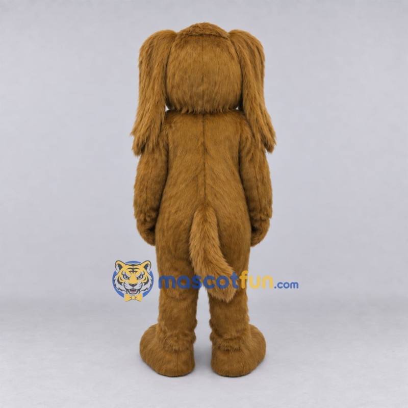 Custom Brown and White Long-Eared Dog Mascot Costume Adult Full Body Suit for Pet Events Custom Brown and White Long-Eared Dog Mascot Costume Adult Full Body Suit for Pet Events