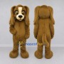 Custom Brown and White Long-Eared Dog Mascot Costume Adult Full Body Suit for Pet Events