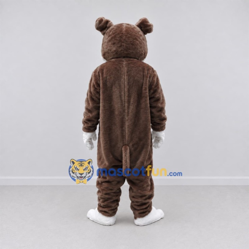 Custom Brown and White Dog Mascot Costume Adult Full Body Suit for Pet Events Custom Brown and White Dog Mascot Costume Adult Full Body Suit for Pet Events