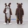 Custom Brown and White Dog Mascot Costume Adult Full Body Suit for Pet Events