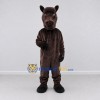 Custom Dark Brown Horse Mascot Costume Adult Full Body Suit for Farm Events