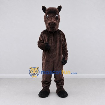 Custom Dark Brown Horse Mascot Costume Adult Full Body Suit for Farm Events