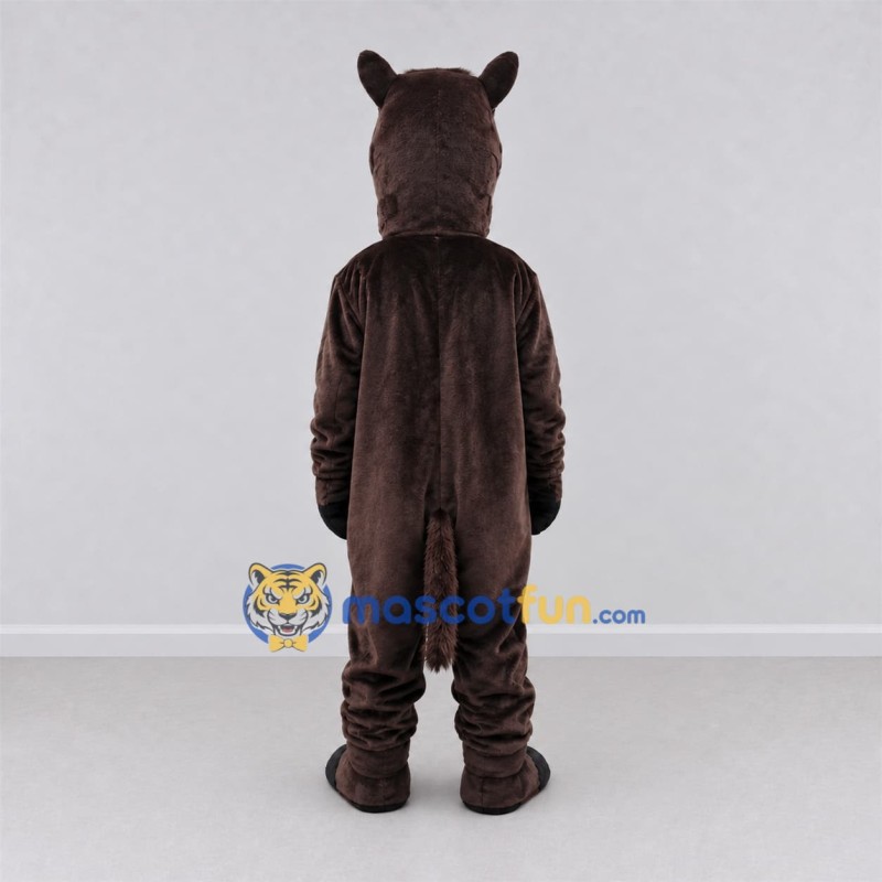 Custom Dark Brown Horse Mascot Costume Adult Full Body Suit for Farm Events