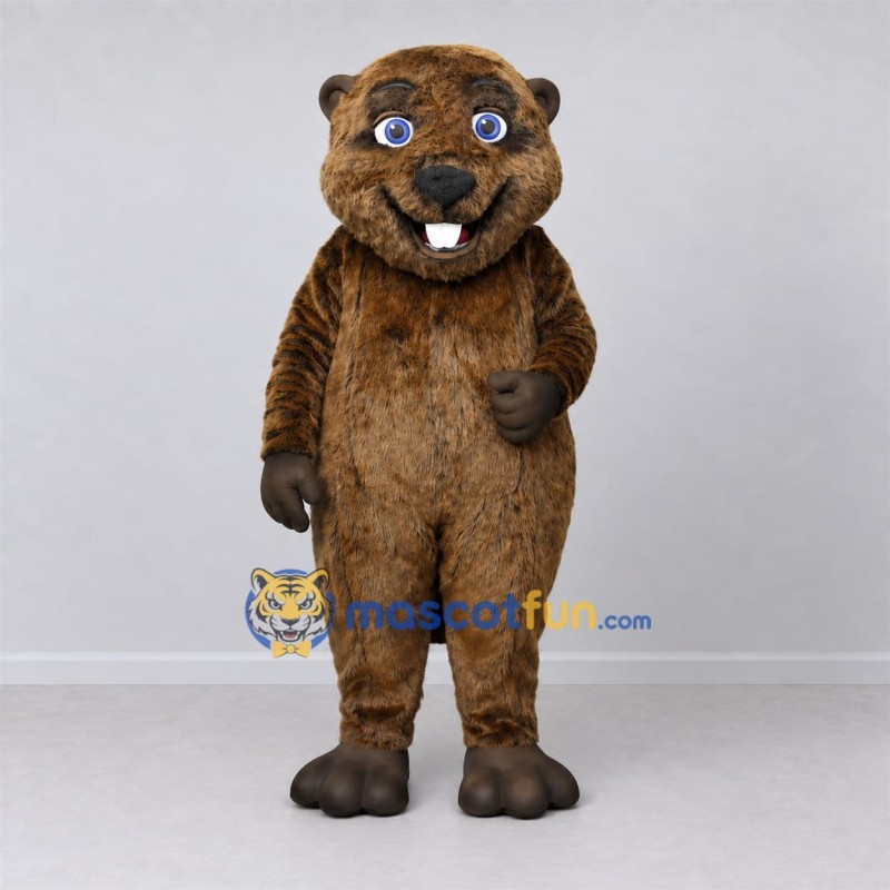 Custom Brown Rodent Mascot Costume Adult Full Body Suit for Woodland Events