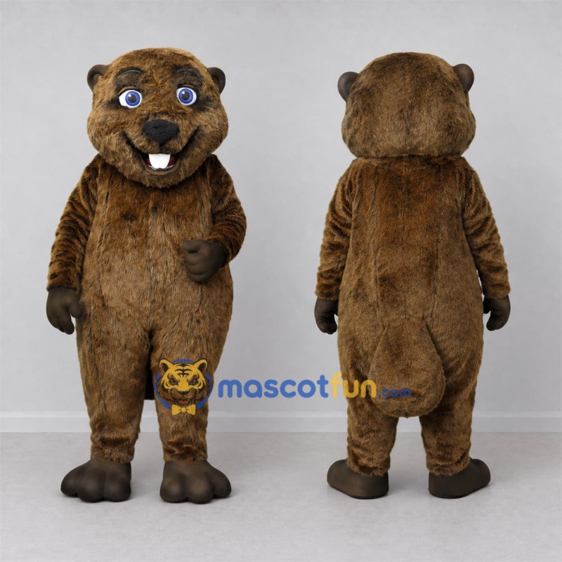 Custom Brown Rodent Mascot Costume Adult Full Body Suit for Woodland Events