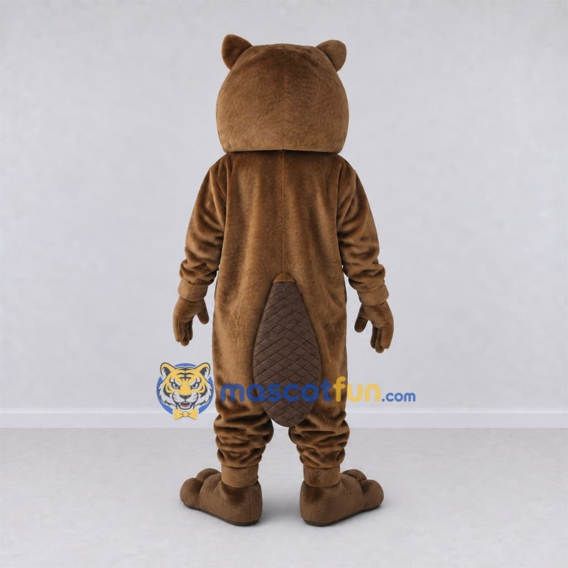 Custom Brown Beaver Mascot Costume Adult Full Body Suit for School Events Custom Brown Beaver Mascot Costume Adult Full Body Suit for School Events