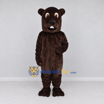 Custom Dark Brown Beaver Mascot Costume Adult Full Body Suit for School Events Custom Dark Brown Beaver Mascot Costume Adult Full Body Suit for School Events