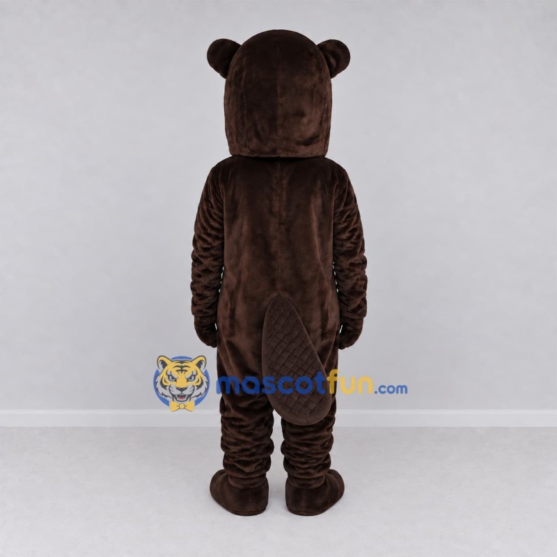 Custom Dark Brown Beaver Mascot Costume Adult Full Body Suit for School Events Custom Dark Brown Beaver Mascot Costume Adult Full Body Suit for School Events