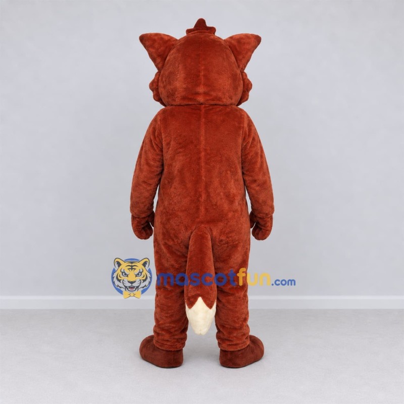 Custom Reddish Brown and Cream Fox Mascot Costume Adult Full Body Suit for Woodland Events