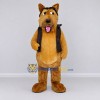Custom Golden Brown and Black Dog in Vest Mascot Costume Adult Full Body Suit for Pet Events