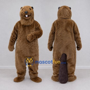Custom Brown Beaver Mascot Costume Adult Full Body Suit for Woodland Events