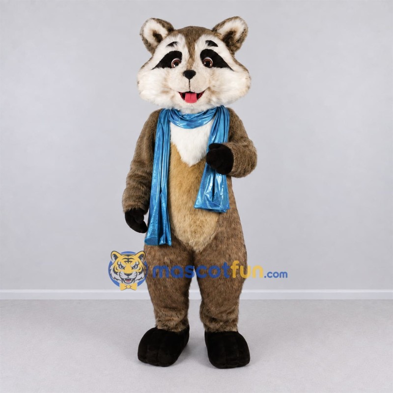 Custom Gray Brown and White Raccoon Mascot Costume Adult Full Body Suit for Woodland Events Custom Gray Brown and White Raccoon Mascot Costume Adult Full Body Suit for Woodland Events