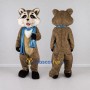 Custom Gray Brown and White Raccoon Mascot Costume Adult Full Body Suit for Woodland Events