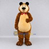 Custom Brown and Cream Bear with Bow Tie Mascot Costume Adult Full Body Suit for Children's Events Custom Brown and Cream Bear with Bow Tie Mascot Costume Adult Full Body Suit for Children's Events