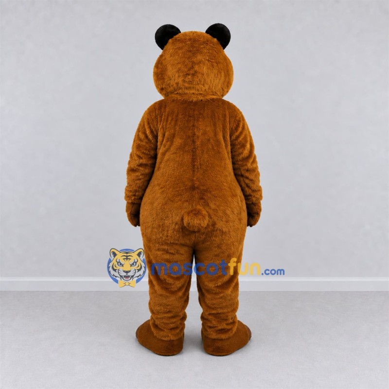 Custom Brown and Cream Bear with Bow Tie Mascot Costume Adult Full Body Suit for Children's Events Custom Brown and Cream Bear with Bow Tie Mascot Costume Adult Full Body Suit for Children's Events