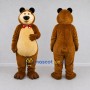 Custom Brown and Cream Bear with Bow Tie Mascot Costume Adult Full Body Suit for Children's Events