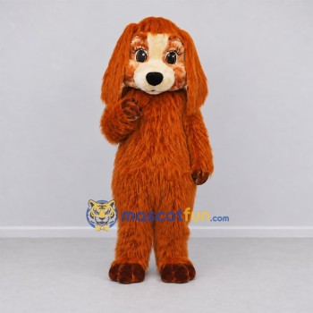 Custom Orange Brown Long-Eared Dog Mascot Costume Adult Full Body Suit for Pet Events Custom Orange Brown Long-Eared Dog Mascot Costume Adult Full Body Suit for Pet Events