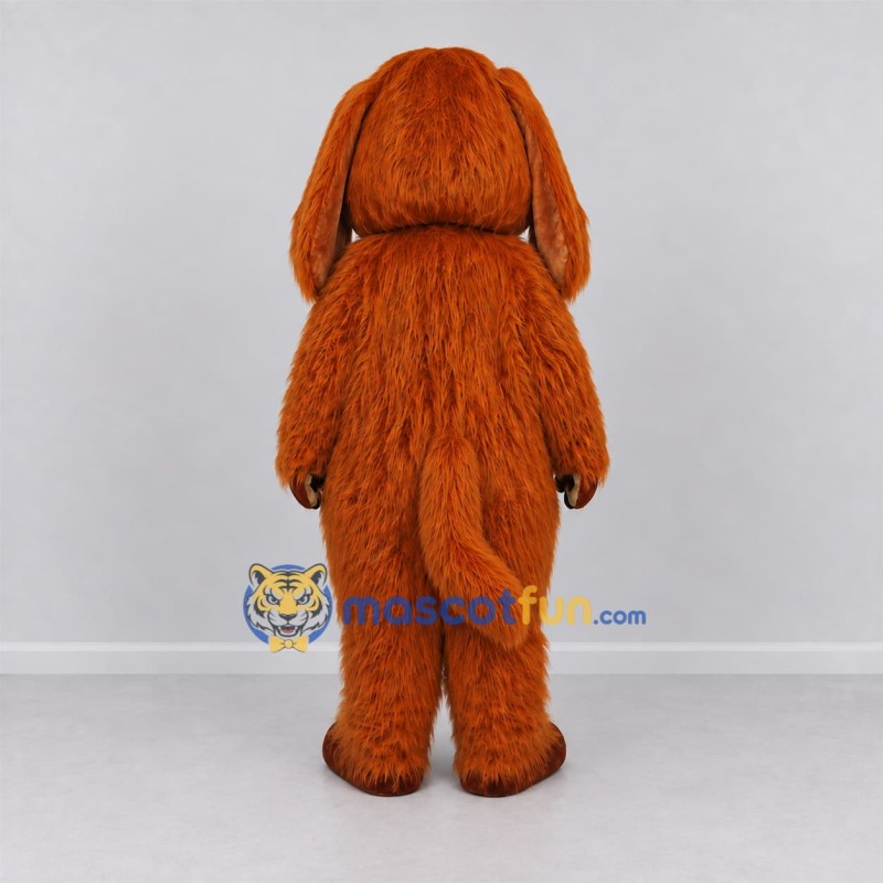 Custom Orange Brown Long-Eared Dog Mascot Costume Adult Full Body Suit for Pet Events Custom Orange Brown Long-Eared Dog Mascot Costume Adult Full Body Suit for Pet Events