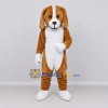 Custom Brown and White Dog Mascot Costume Adult Full Body Suit for Pet Events Custom Brown and White Dog Mascot Costume Adult Full Body Suit for Pet Events