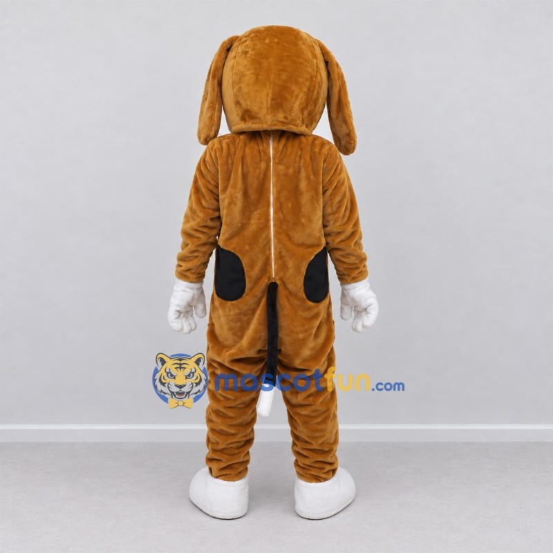 Custom Brown and White Dog Mascot Costume Adult Full Body Suit for Pet Events Custom Brown and White Dog Mascot Costume Adult Full Body Suit for Pet Events