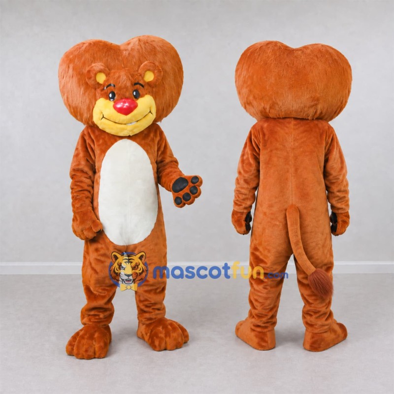 Custom Orange and White Lion Mascot Costume Adult Full Body Suit for Children's Events Custom Orange and White Lion Mascot Costume Adult Full Body Suit for Children's Events