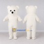 Custom White Polar Bear Mascot Costume Adult Full Body Suit for Winter Events