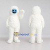 Custom White and Blue Yeti Mascot Costume Adult Full Body Suit for Winter Events
