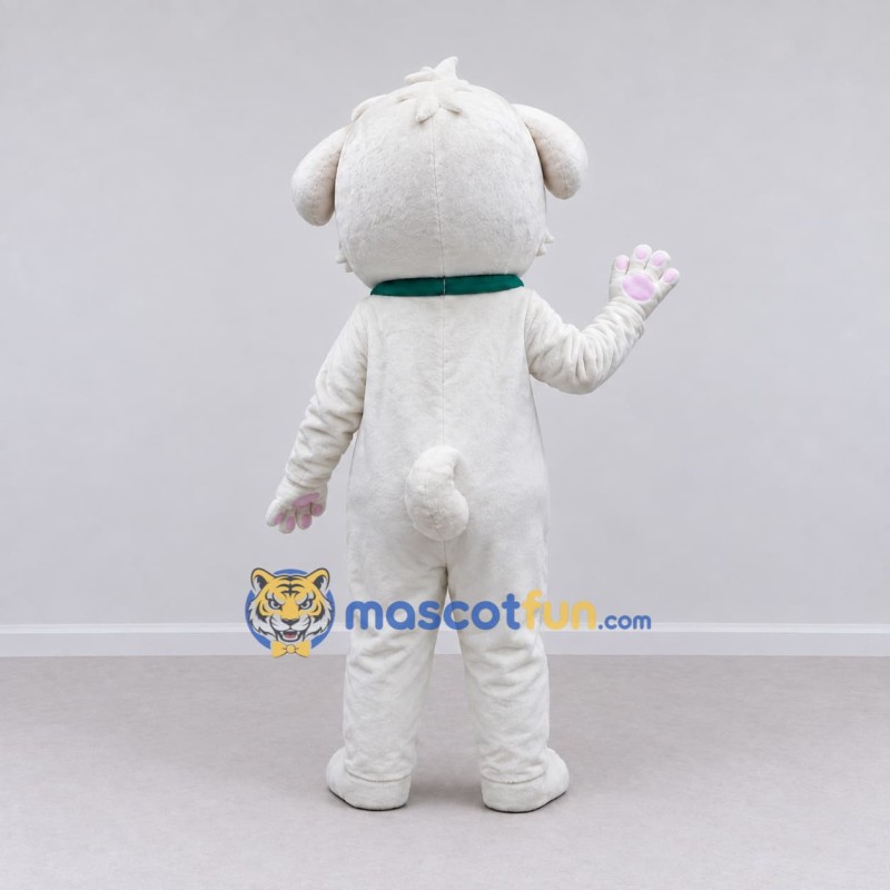 Custom White Puppy Mascot Costume Adult Full Body Suit for Pet Events Custom White Puppy Mascot Costume Adult Full Body Suit for Pet Events